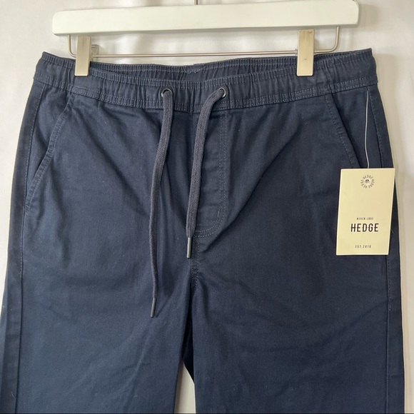 Hedge Mens Stretch Twill Shorts Pockets Drawstring Surged Hem Size S/P/P - Picture 4 of 10